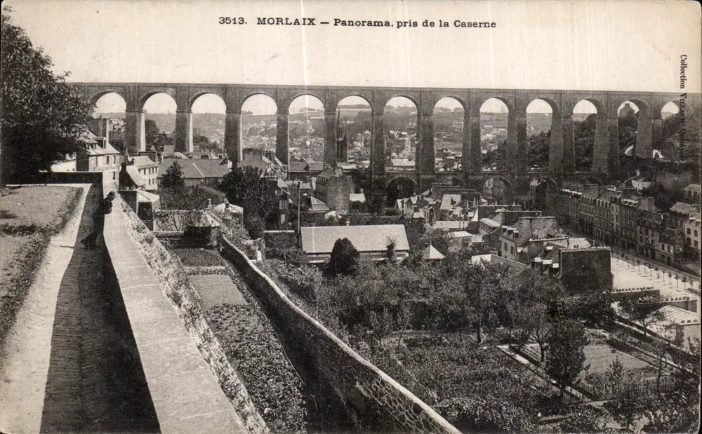 Morlaix — Panorama tirado da Caserne — Coleção Vianen-Veyssey - Frente
