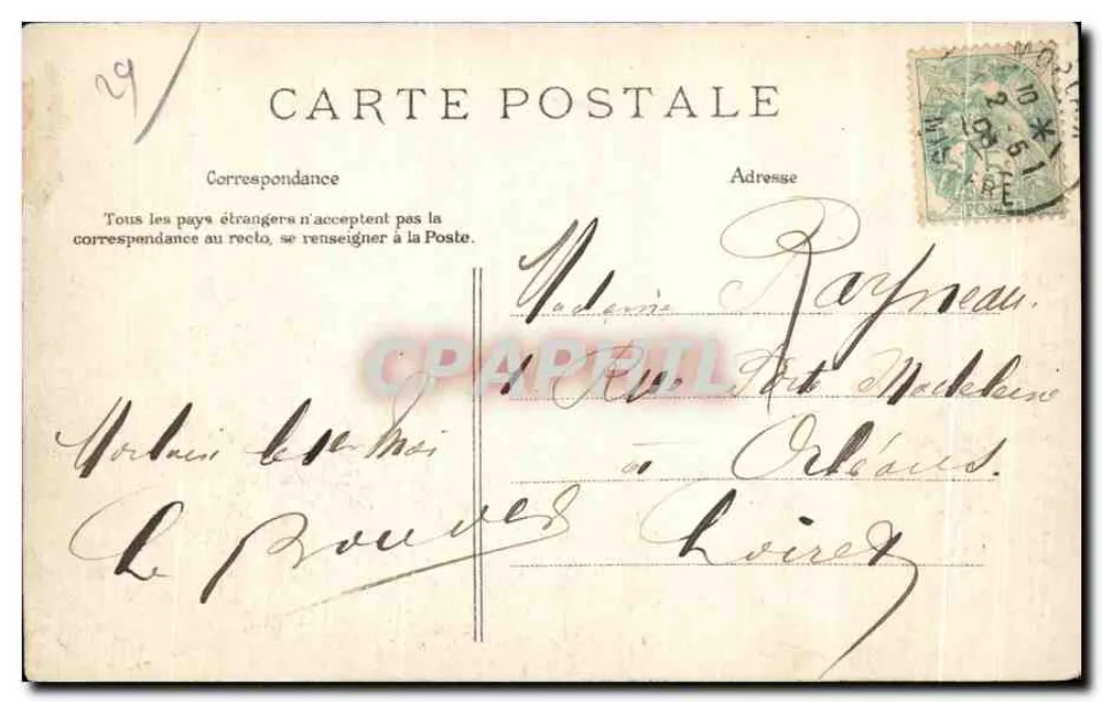 Morlaix — Panorama tirado da Caserne — Coleção Vianen-Veyssey - Verso