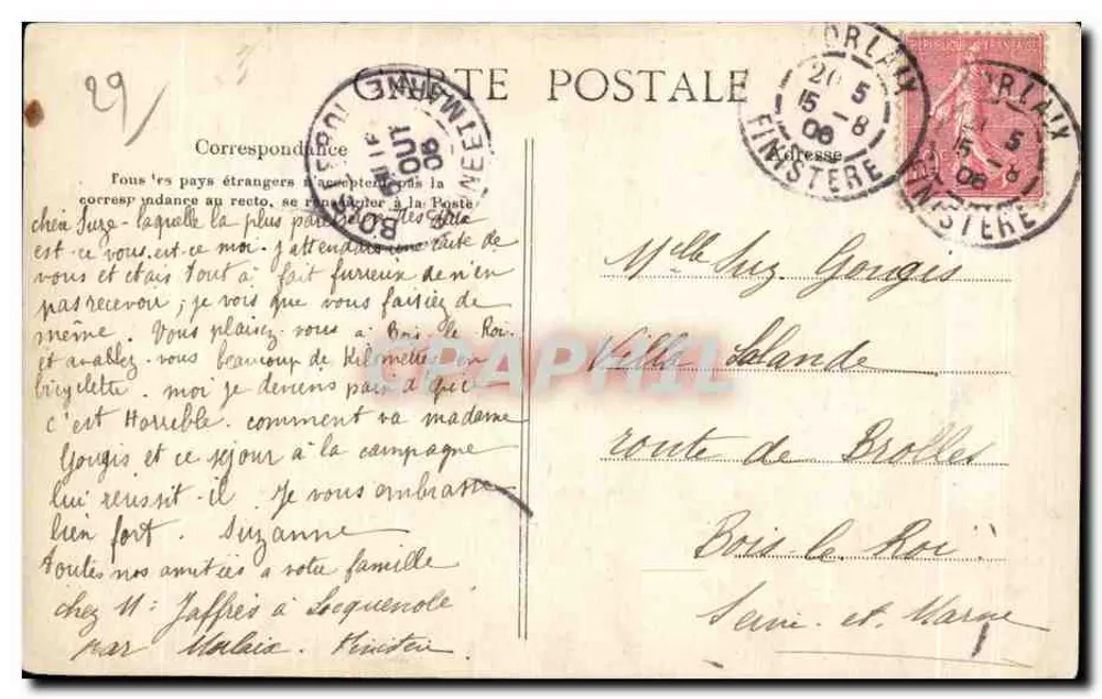 Rade de Morlaix — O Castelo do Touro — Coleção Vullian, Quimper - Verso