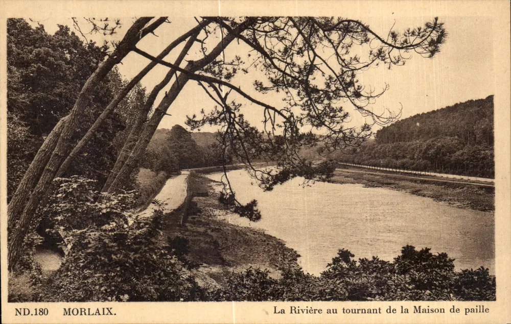 Morlaix — Ansicht der Flussbiegung vor dem Strohhäuschen — ND.180 - Vorderseite