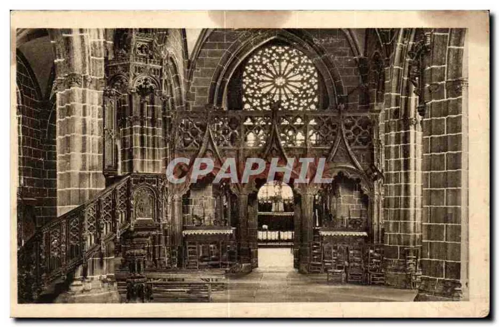 Innenansicht der Kirche von Litz — Galerie und Kanzel — Collection Villard, Quimper - Vorderseite