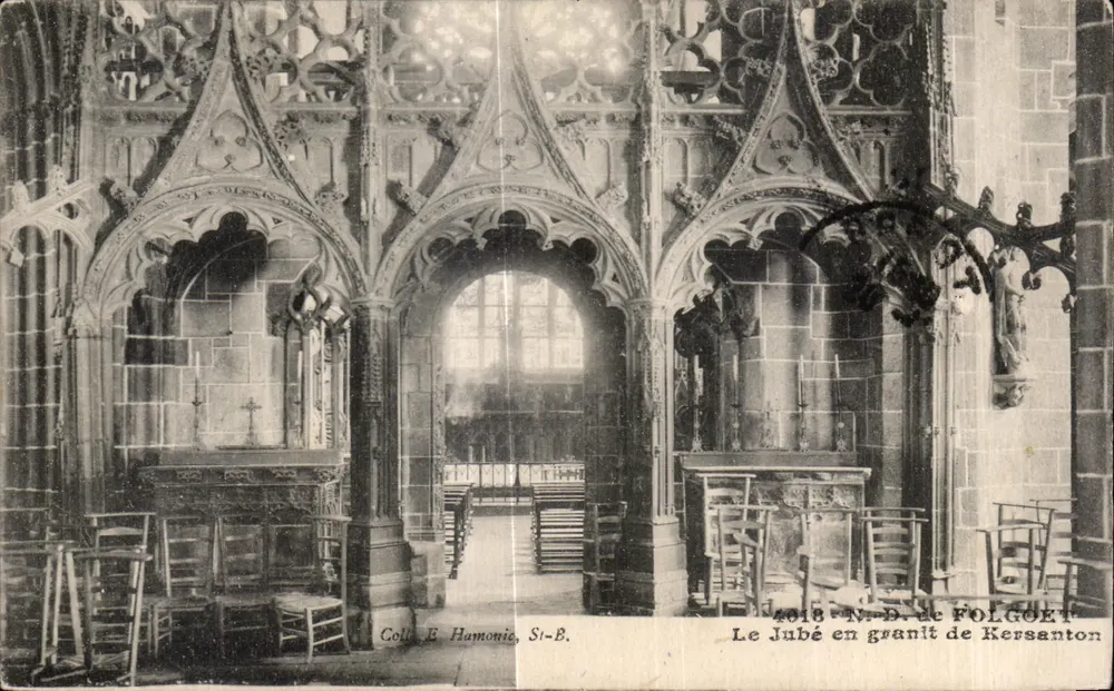 Der Granit-Jubé von Kersanton — Kirche Saint-Bénigne — Verlag N.-B. de Folgoët, Nr. 4018 - Vorderseite