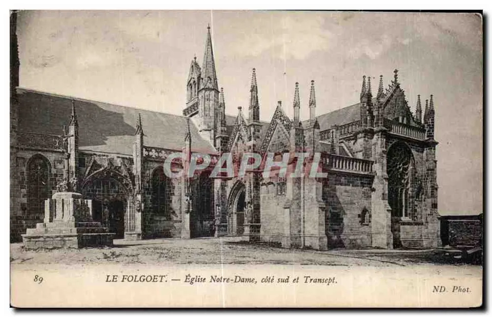 Le Folgoët — Kirche Notre-Dame, südliche Seite und Querhaus — ND. Phot. - Vorderseite