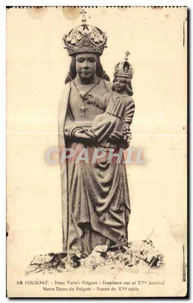 Unsere Frau von Folgoët — Statue des 15. Jahrhunderts — AR FOLGOAT - Vorderseite