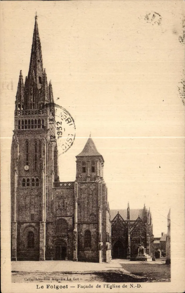 Le Folgoët — Fassade der Kirche Notre-Dame — Sammlung Vve Auguste Le Got - Vorderseite