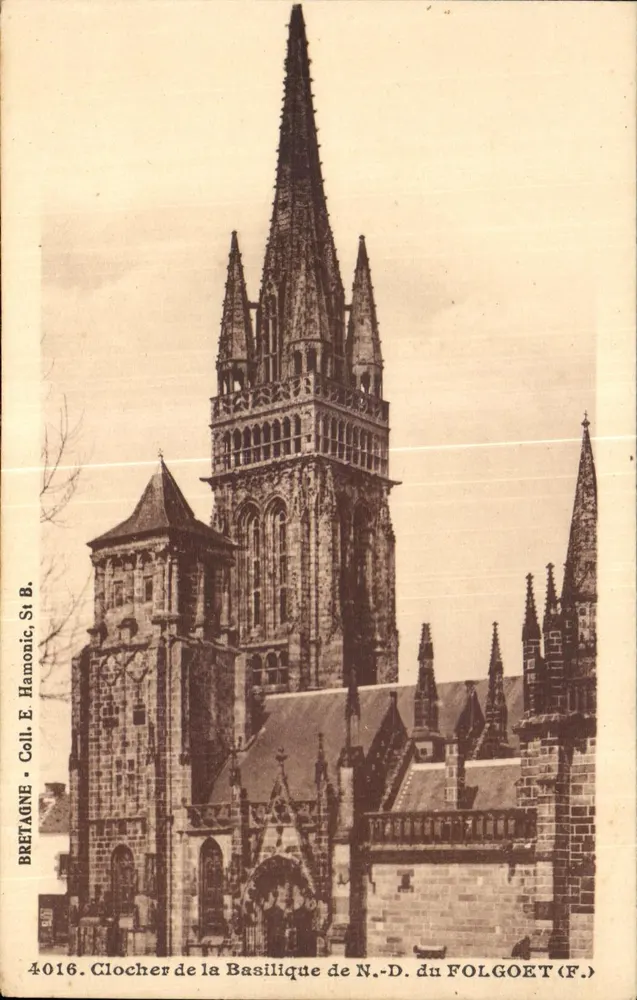 Turm der Basilika Notre-Dame du Folgoët (F.) — Bretagne — Ausgabe E. Hamonic, Nr. 4016 - Vorderseite