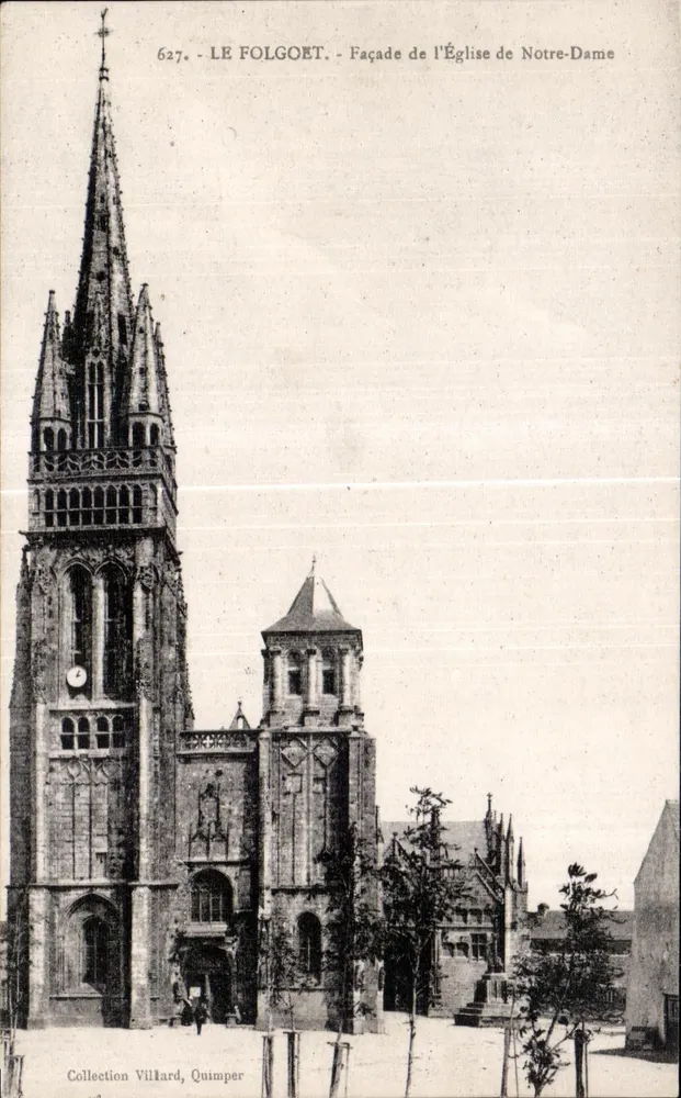 Le Folgoët - Fassade der Kirche Notre-Dame — Sammlung Villard, Quimper, n° 627 - Vorderseite