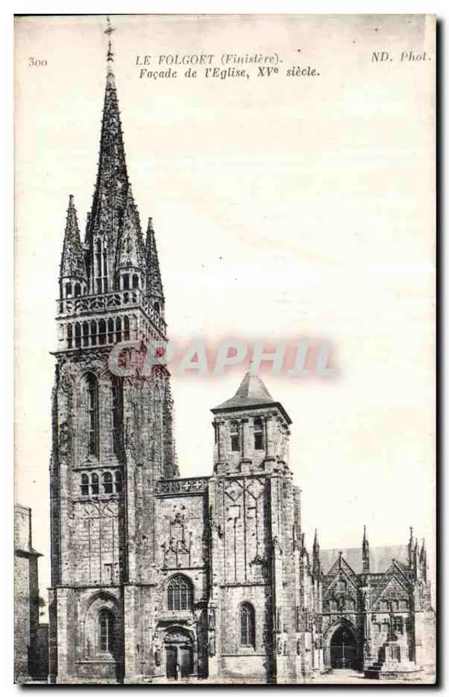 Le Folgoët (Finistère) — Fassade der Kirche, 15. Jahrhundert — ND. Phot. - Vorderseite