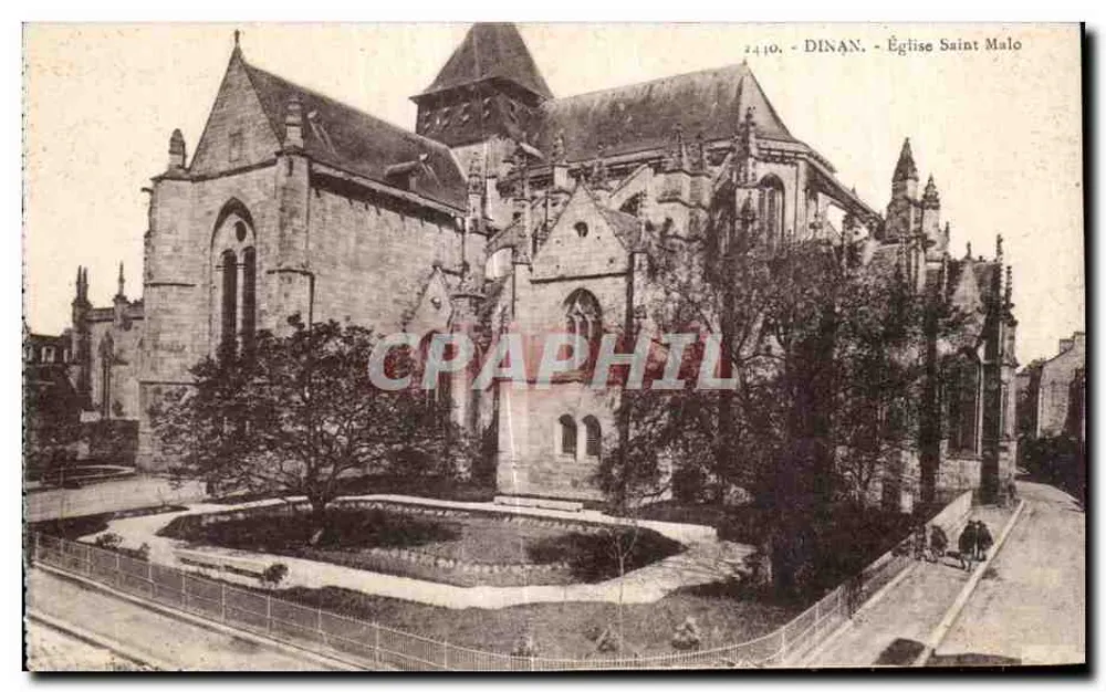 Dinan - Igreja de São Malo — série 2410, editor Laurent-Phil, Rennes - Frente