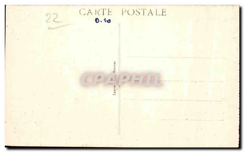 Dinan - Igreja de São Malo — série 2410, editor Laurent-Phil, Rennes - Verso
