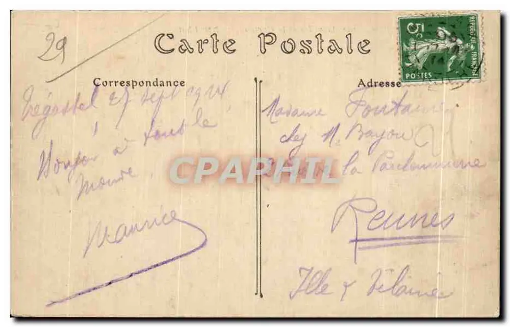 Primel (Finistère) — Die Nadeln und der Wächter — ND. Foto. - Rückseite