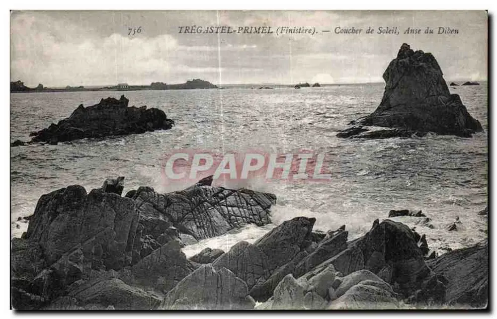 Trégastel-Primel (Finistère) — Sonnenuntergang, Anse du Diben — n°756 - Vorderseite