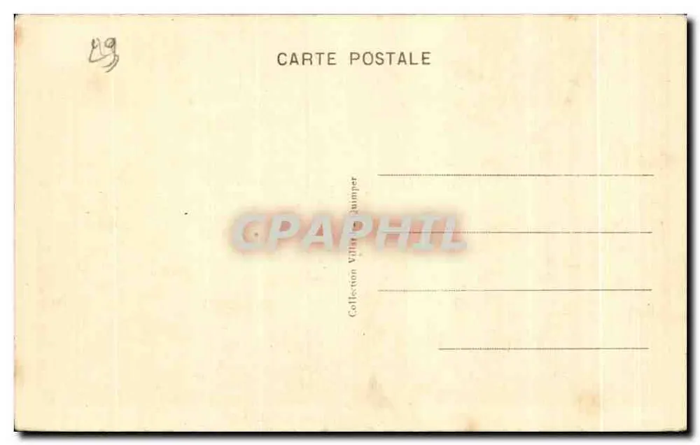 Quimper - O Ponte da Prefeitura — editor JOB, n° de série 7209 - Verso