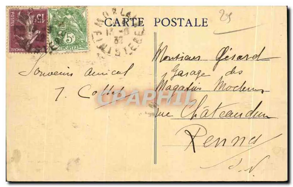 Rocher de la Décapitation — Primeu-Trégastel (Finistère) - Rückseite