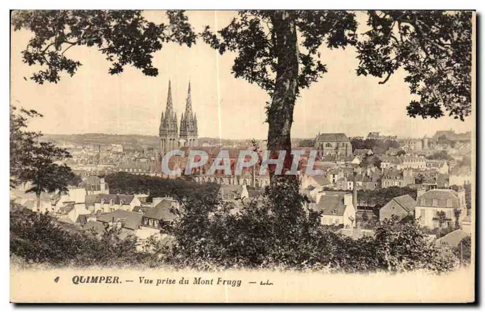 Quimper — Ansicht vom Mont Frugg — Imp. Levy et Nea-Breins, Paris - Vorderseite