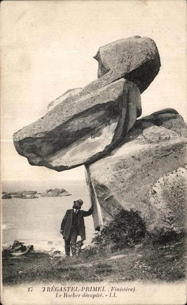Tré gastel-Primel — Le Rocher décapité (Finistère) — éditeur L.L. n°17 - Recto