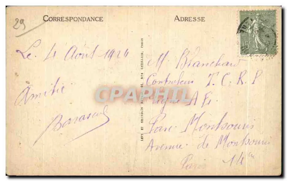 Tré gastel-Primel — Le Rocher décapité (Finistère) — éditeur L.L. n°17 - Verso
