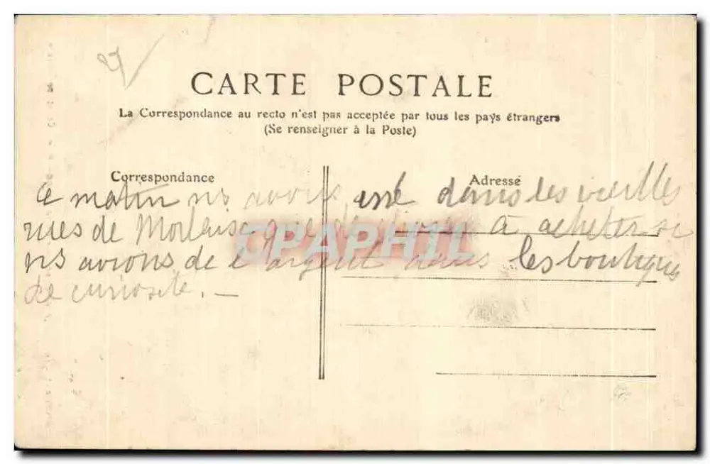 Morlaix — Innenansicht der Treppe in der Grande-Rue — Sammlung Fougère - Rückseite