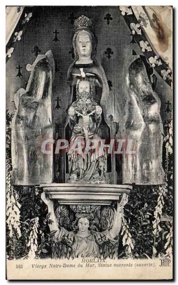 Morlax — Vierge Notre-Dame du Mur, Statue ouvrante (ouverte) — JND, n°163 - Anverso