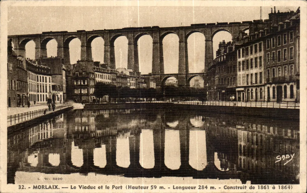 Morlaix — O Viaduto e o Porto — Gaby - Frente