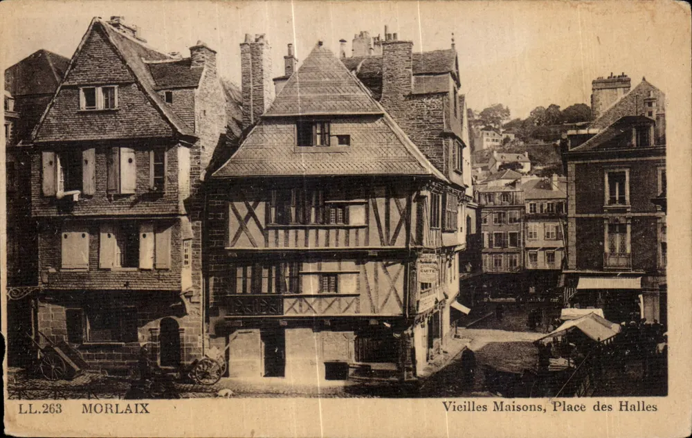 Alte Häuser, Place des Halles — Morlaix — LL.263 - Vorderseite