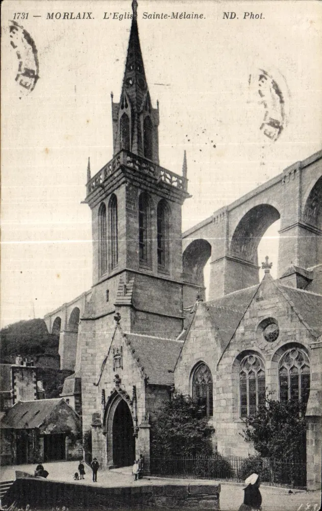 Morlaix. A Igreja de Santa Mélaine — ND. Fot. - Frente
