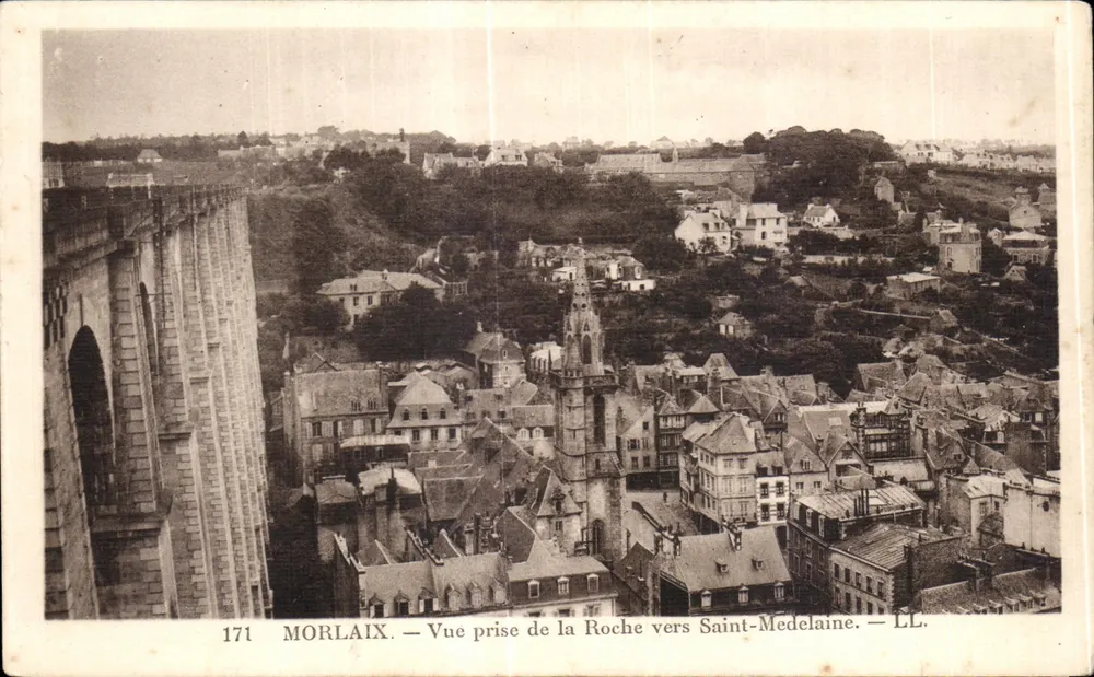 Morlaix — Ansicht von La Roche in Richtung Saint-Medelaine — LL. — n° 171 - Vorderseite