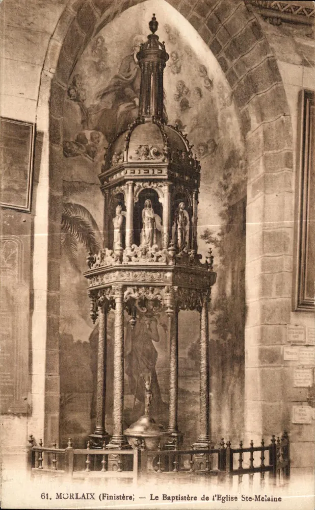 Morlaix (Finistère) — Der Taufbau der Kirche Saint-Melaine — n°61 - Vorderseite