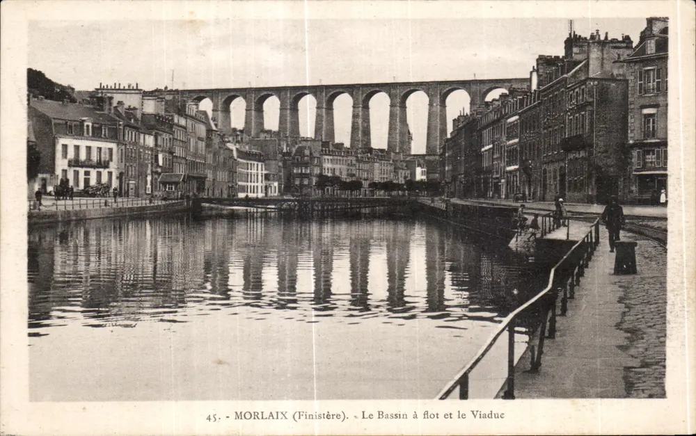 Morlaix (Finistère) — Der Flottentrog und der Viadukt — Nr. 45 - Vorderseite