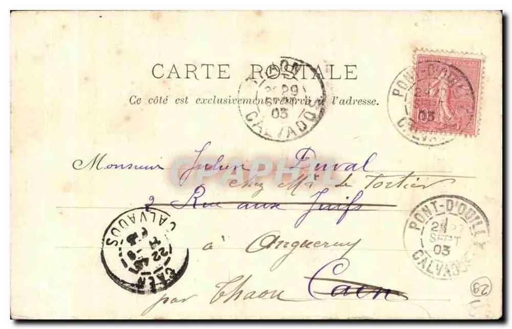 Mortlax — Alte Haus, Place des Halles — Sammlung G.T. Nantes - Rückseite