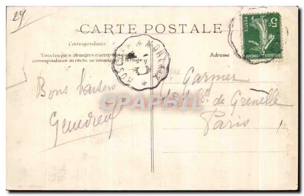 Morlaix — Velhas casas da rue du Pavé — Editor não identificado, n°7 - Verso