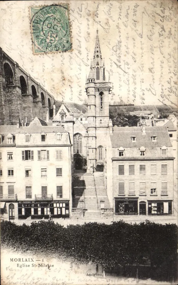 Morlaix — Igreja de São Milaire — Andrieu, Edição Morlaix - Frente