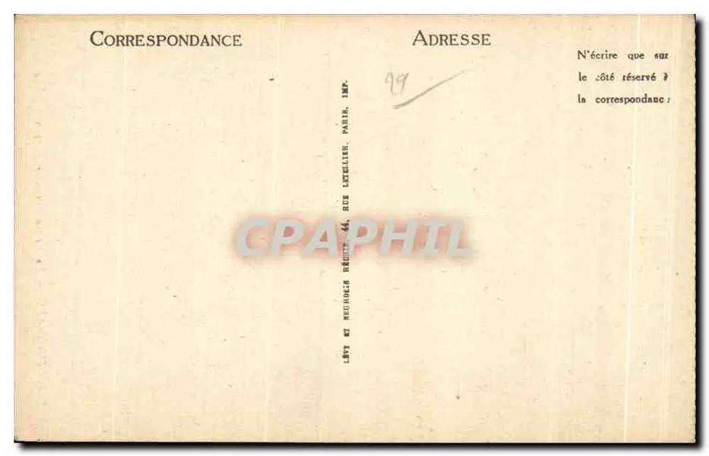 Morlaix — O Velho Músico Bretão — Editor Letellier, n° 260 - Verso