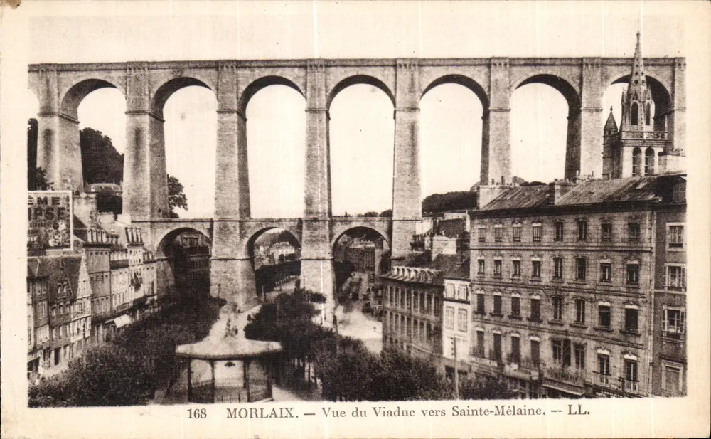 Morlaix — Ansicht des Viaducts in Richtung Sainte-Mélaïne — LL. - Vorderseite
