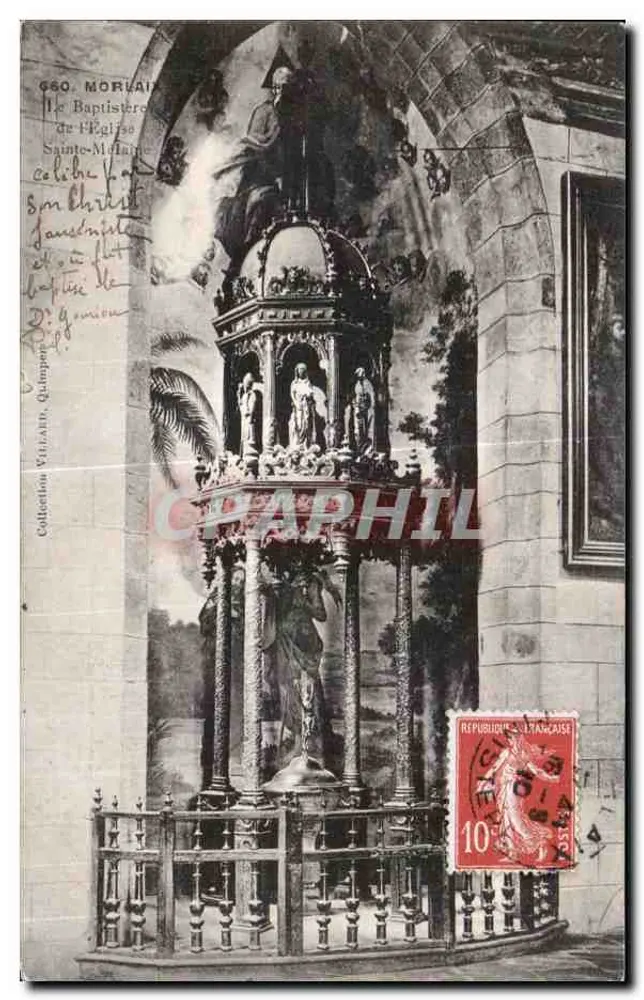 Der Taufbau der Kirche Sainte-Maîne — Morlaix — Verlag Géo. Morlaix, Seriennummer nicht sichtbar - Vorderseite