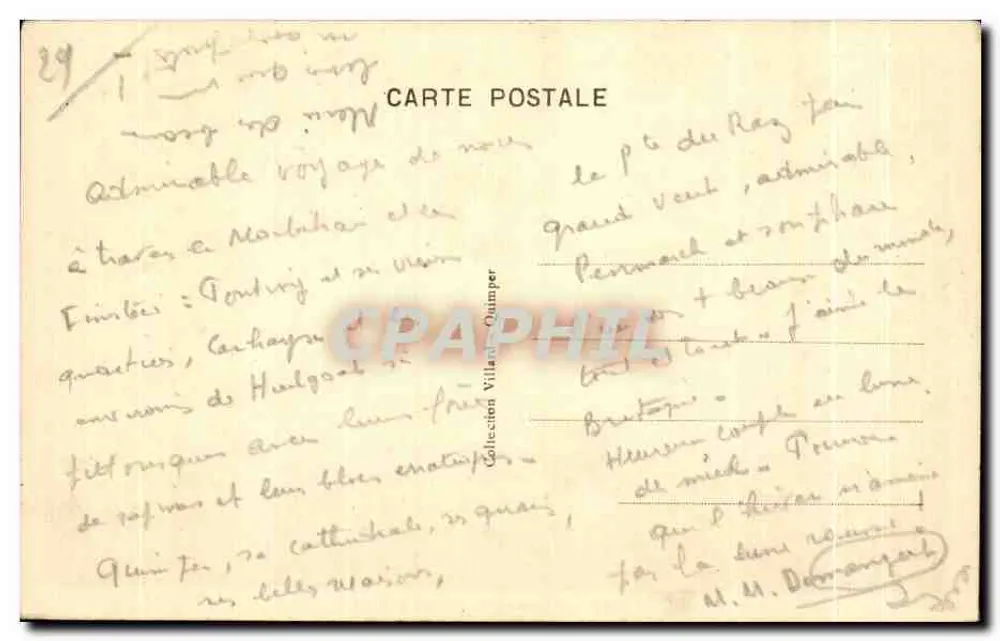Quimper - O Velho Bispo — JOB, n° 7277 - Verso