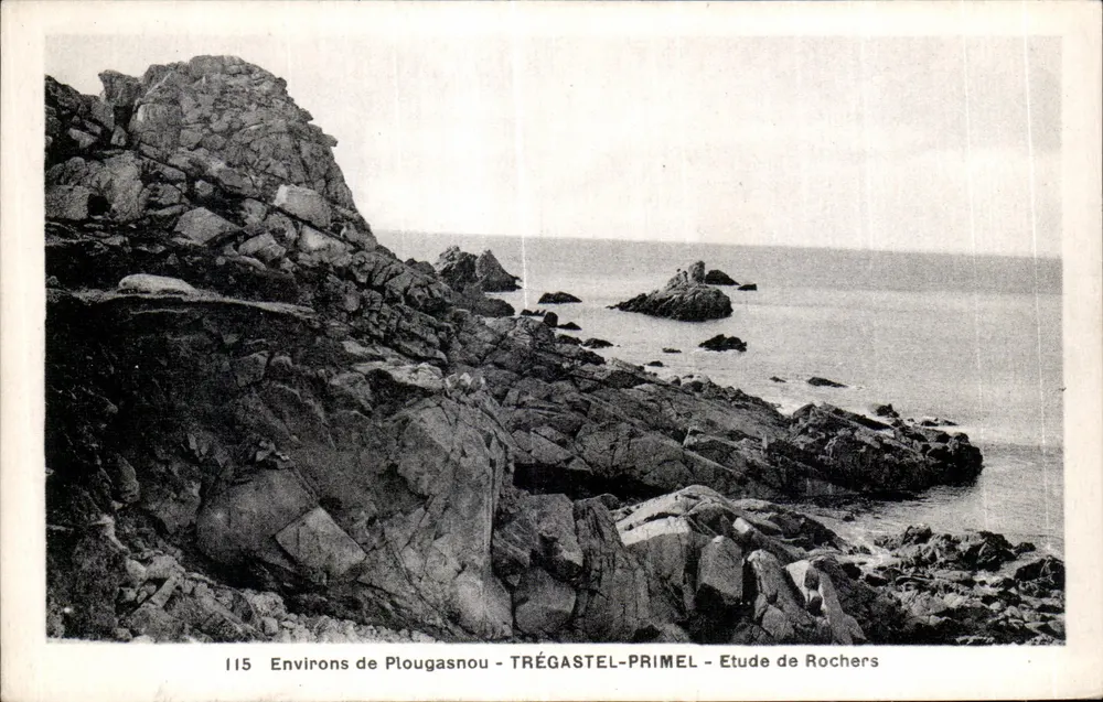 Ao redor de Plougasnou — TRÉGASTEL-PRIMEL — Estudo de Rochas — n°115 - Frente