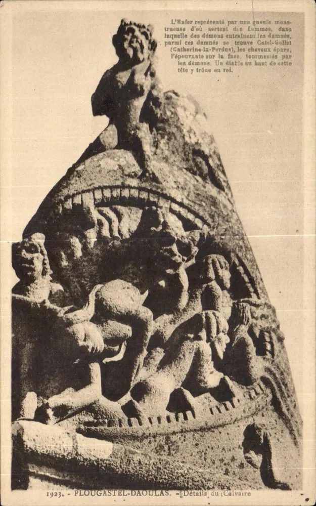 Details des Calvariums in Plougastral-Daoulas — 1923 — Le Deuré, phot. und textilis - Vorderseite