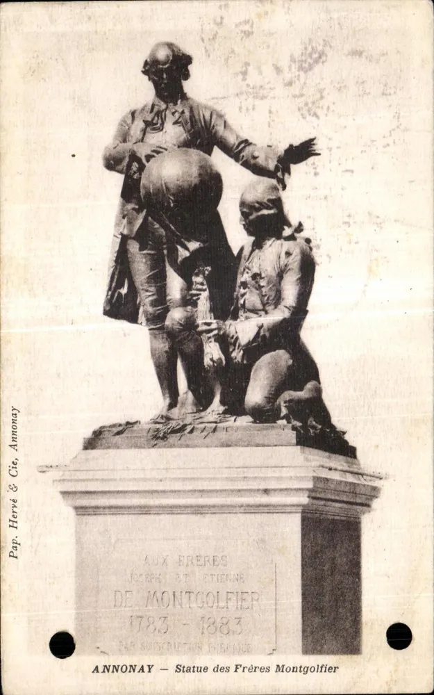 Annonay — Statue des Frères Montgolfier — Pap. Hervé & Cie, Annonay - Voorkant