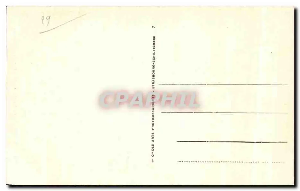 Quimper - A Catedral - Fachada ocidental — LL 67 — editor Cn° des Arts Photomécaniques, Strasbourg-Schiltigheim - Verso