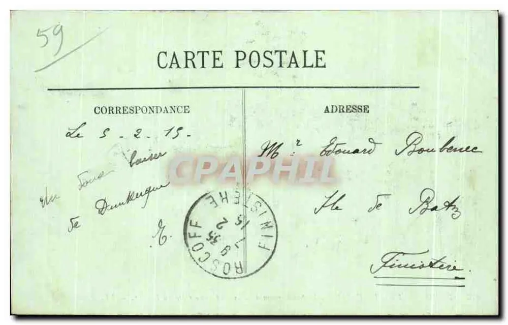 Um Dunkerque — Das Sanatorium Zuydcoote — Die Levant-Seite — LL. - Rückseite