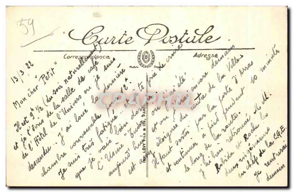 LILLE — LA PLACE DE LA GARE — Édition Delmoute, n° 142 - Rückseite