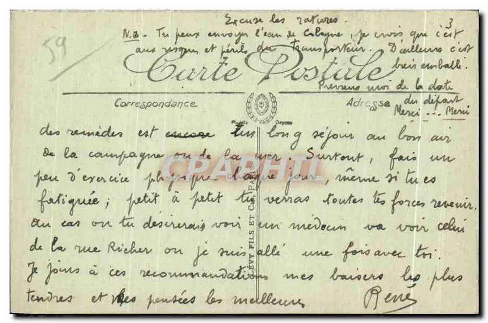 Lille — O palácio das Faculdades — LL. — N°39 - Verso