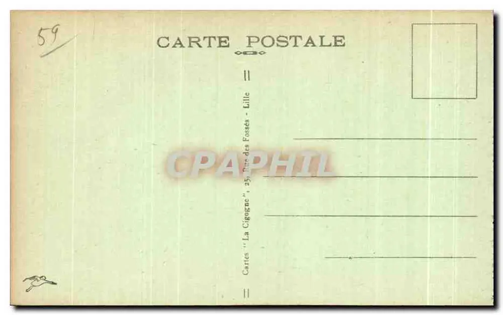 LILLE — Plaza de la República — La Prefectura - Reverso