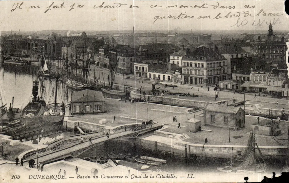 Dunkirchen — Hafenbecken des Handels und Citadel-Quai — LL. n° 205 - Vorderseite