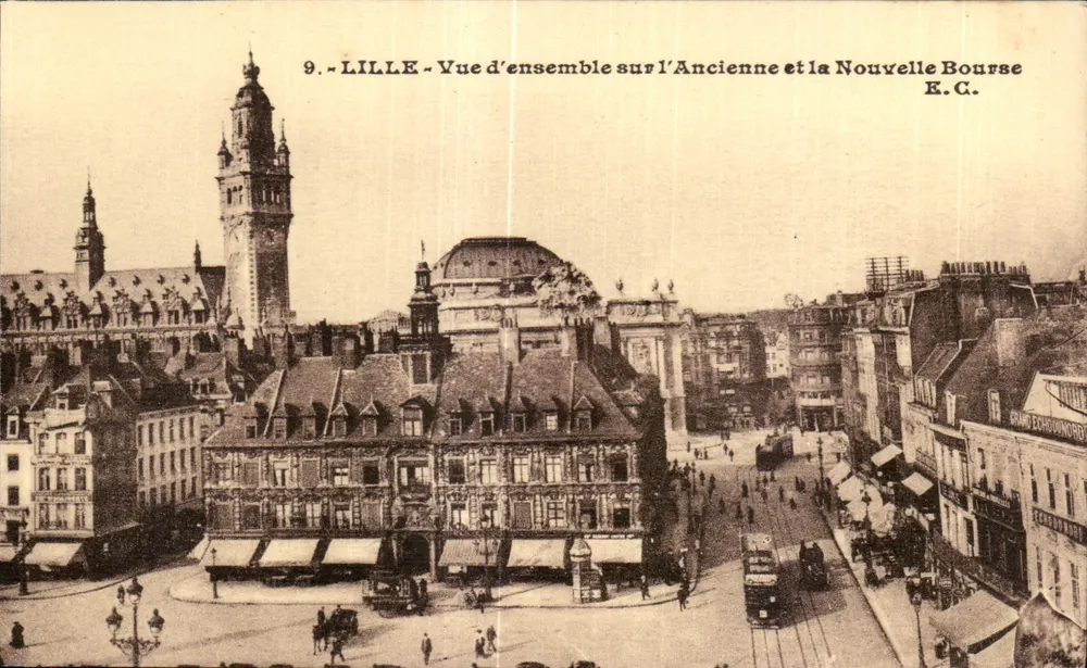 Lille - Übersicht über den Alten und Neuen Börse — E.C. - Vorderseite