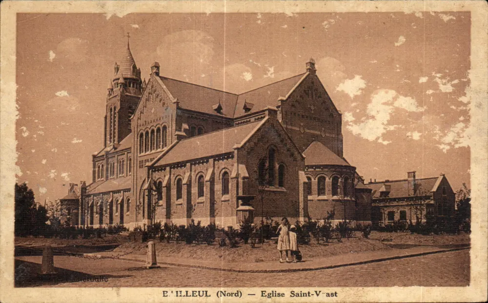Eilleul (Nord) — Église Saint-Vaast — éditeur Verdaile - Recto