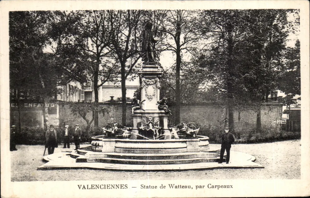 Valenciennes — Statue von Watteau, von Carpeaux - Vorderseite