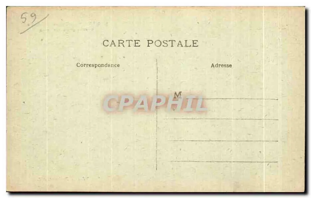 Douai — Grand'place, die Ruinen — Edmond Plautey, Serie 59 - Rückseite
