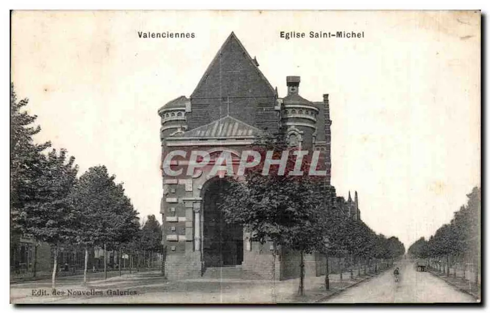 Valenciennes — Igreja de São Miguel — Edit. das Novas Galerias - Frente